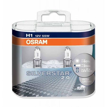 Галогеновая лампа Osram 64150 SVS SILVERSTAR H1 12V 55W P14.5s Компл (2шт) фото Галогеновая лампа Osram 64150 SVS SILVERSTAR H1 12V 55W P14.5s Компл (2шт) фото