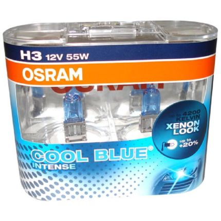 Ксеноновые лампы Osram H3 12v 55w Cool Blue Intense (4200 kelvin) Xenon Look Компл (2шт)