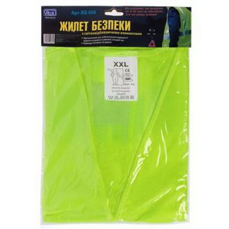Сигнальний жилет для водія, Vitol ЖБ008 XXL зелений фото 2
