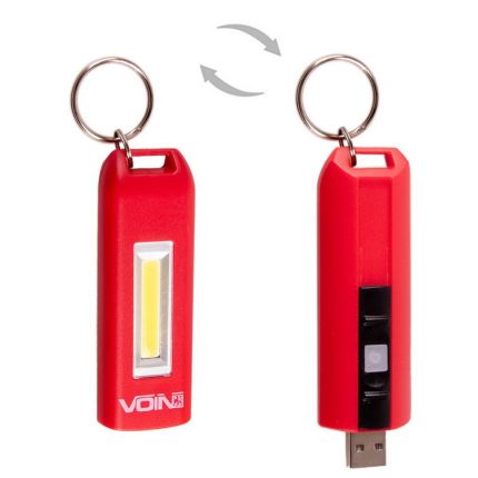 Ліхтарик-брелок VOIN VL-92, 0,5W-COB АКБ100mAh (VL-92) фото