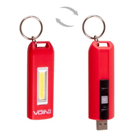 Ліхтарик-брелок VOIN VL-92, 0,5W-COB АКБ100mAh (VL-92) фото
