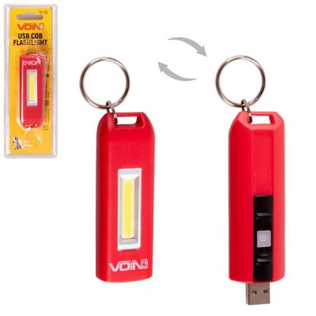 Ліхтарик-брелок VOIN VL-92, 0,5W-COB АКБ100mAh (VL-92) фото