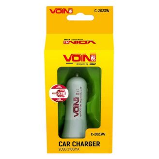 Автомобільна зарядка для телефону - Voin (C-2023W) 2хUSB 2,1А 12-24в фото 2