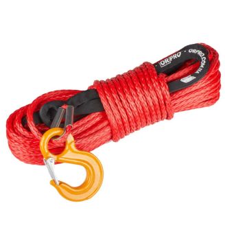 Кевларовий (синтетичний) трос із гаком для лебідки ORPRO 10 мм 30 метрів фото