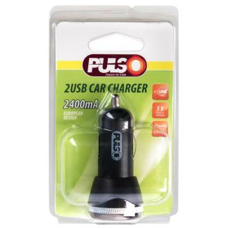 Автомобільна зарядка для телефону - Pulso (C-2402BK) 2хUSB 2,4А 12-24в фото 2