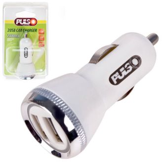 Автомобільна зарядка для телефону - Pulso (C-2402W) 2хUSB 2,4А 12-24в фото