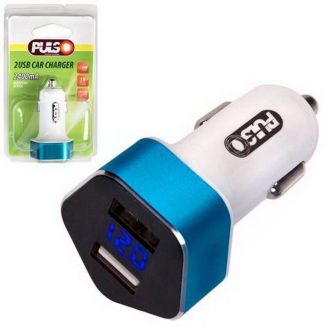 Автомобільна зарядка для телефону - Pulso (C-2406) 2хUSB 2,4А 12-24в фото
