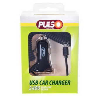 Автомобільна зарядка для телефону - Pulso (C-2407BK) 1USB+Android 2,4А 12-24в фото 2