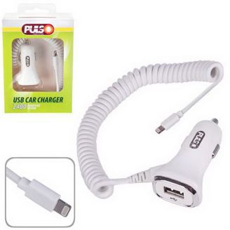 Автомобільна зарядка для телефону - Pulso (C-2407W) 1USB+Android 2,4А 12-24в фото