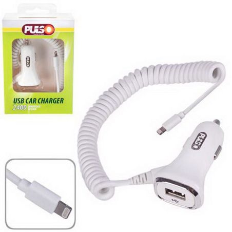 Автомобильная зарядка для телефона - Pulso (C-2407W) 1USB+Android 2,4А 12-24в фото