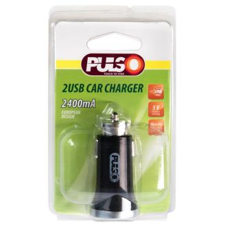 Автомобільна зарядка для телефону - Pulso (C-2411BK) 2хUSB 2,4А 12-24в фото 2