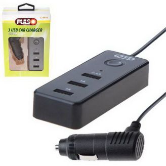 Автомобільна зарядка для телефону - Pulso (C-4416) 3хUSB 2,4А 12-24в фото