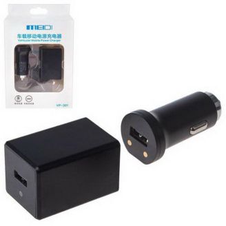Автомобильная зарядка для телефона - MEIDI (VP-301) 1USB+Power Bank 2,4А 12-24в фото
