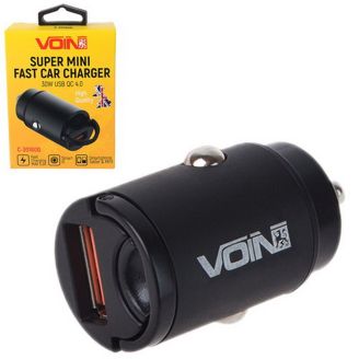 Автомобільна зарядка для телефону - Voin (C-30160Q) USB тип A 5 А 12-24в фото
