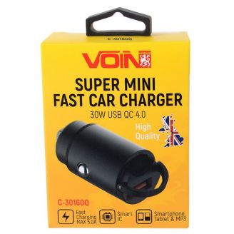Автомобільна зарядка для телефону - Voin (C-30160Q) USB тип A 5 А 12-24в фото 2
