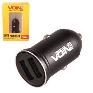 Автомобільна зарядка для телефону - Voin (C-31203BK) 2хUSB 3,1 А 12-24в фото