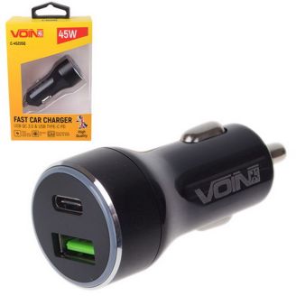 Автомобільна зарядка для телефону - Voin (C-45205Q) USB+Type-C 3 А 12-24в фото