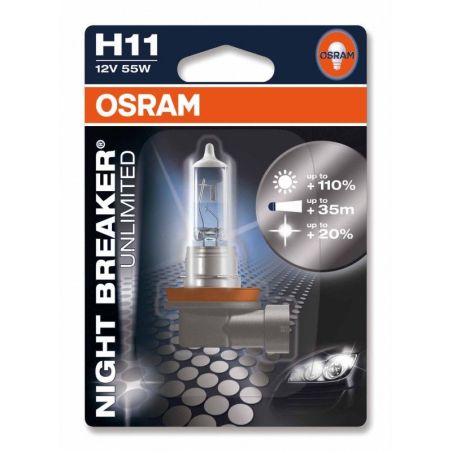 Галогенова лампа Osram H11 64211 NBU NIGHT BREAKER UNLIMITED 1 шт фото Галогенова лампа Osram H11 64211 NBU NIGHT BREAKER UNLIMITED 1 шт фото