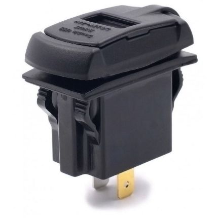 Цифровой вольтметр в авто - (в рамку для тумблеров, 12-24В, 2хUSB 2.1A) фото