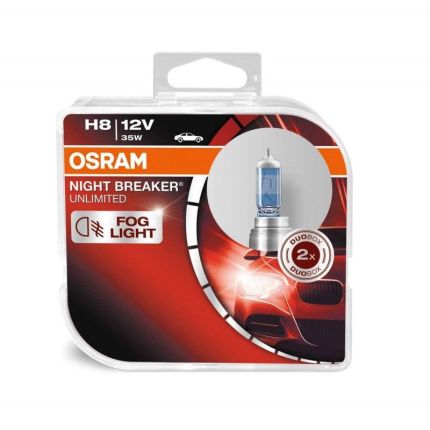 Галогеновая лампа Osram 35W 12V PGJ19-1 NIGHT BREAKER UNLIMITED Компл (2шт)