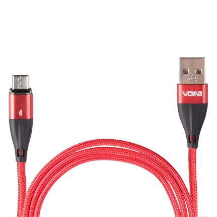 Кабель магнитный VOIN USB - Type C 3А, 1m, red (быстрая зарядка/передача данных) (VP-6101C RD) фото