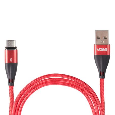 Кабель магнитный VOIN USB - Type C 3А, 1m, red (быстрая зарядка/передача данных) (VP-6101C RD) фото