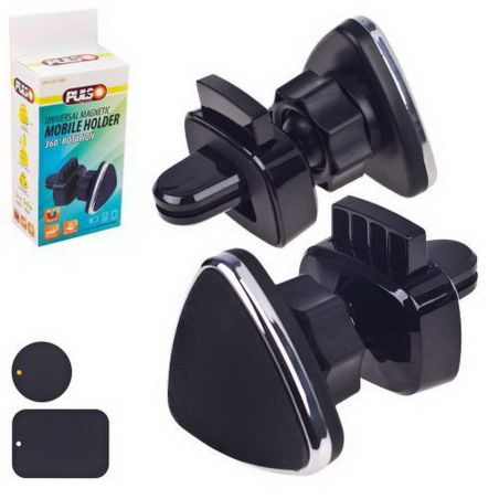 Магнитный держатель для телефона в дефлектор - Pulso UH-2073BK фото