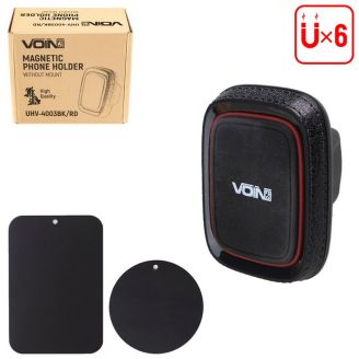 Магнитный держатель для телефона (без кронштейна) - Voin UHV-4003BK/RD фото