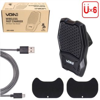 Магнитный держатель для телефона с беспроводной зарядкой - Voin UHV-4008 фото