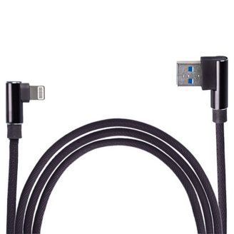 Кабель USB - Apple (Black) 90° ((100) Bk 90°) фото