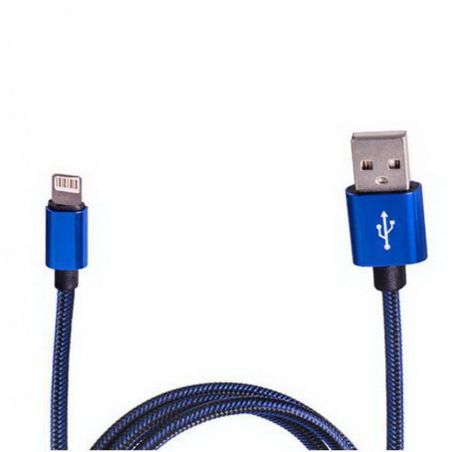 Кабель USB - Apple (Blue) ((100) Bl) фото