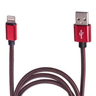 Кабель USB - Apple (Red) ((100) Rd) фото