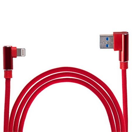 Кабель USB - Apple (Red)  90° ((100) Rd 90°) фото