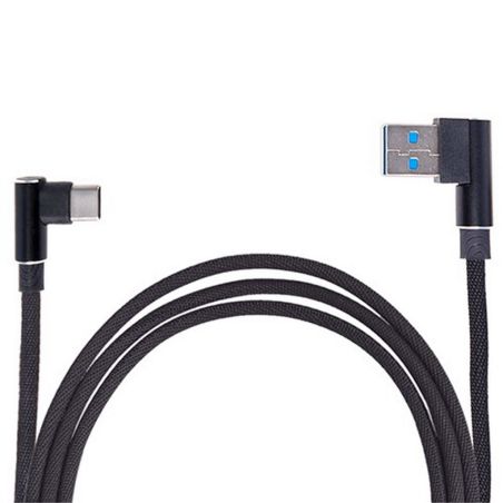 Кабель USB - Type С (Black) 90° ((200) Bk 90°) фото