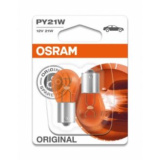 Лампа розжарювання Osram PY21W Original 12V-21W Компл (2шт) фото